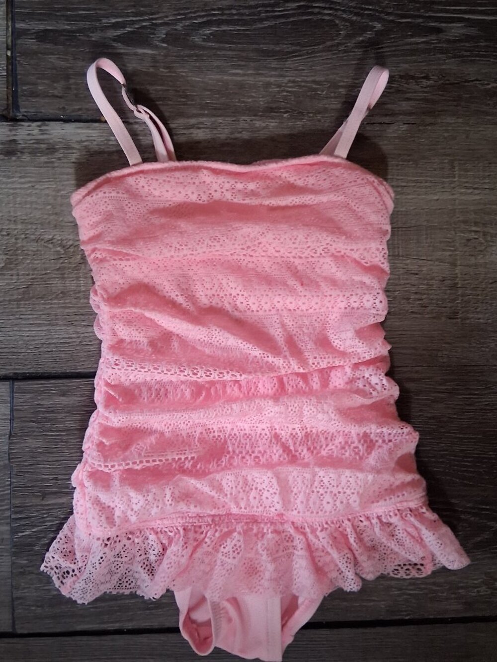 JUICY COUTURE 2T PINK Prima Donna Lace One Piece Swimsuit $102.+ NEW size 2
